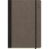 Ημερολόγιο ημερήσιο The Writing Fields Vintage 3900 14x21cm με λάστιχο από ανακυκλωμένο δέρμα Dark Coffee